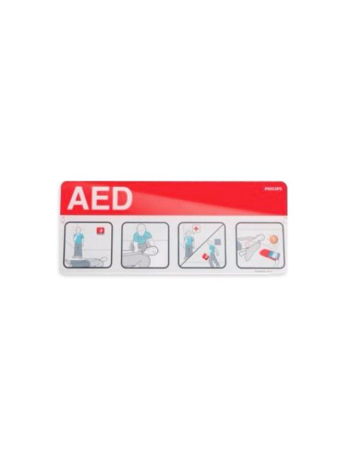 Philips AED Awareness Sign Placard - Red 989803170901 - Pkg of 2