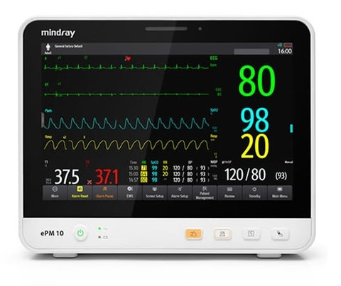 Mindray ePM 10A Patient Monitor w/ NIBP, Temperature & Nellcor SpO2