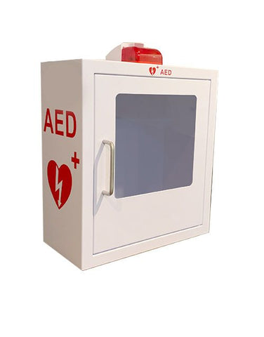 AED WALL CABINET WITH ALARM AND STROBE - LARGE