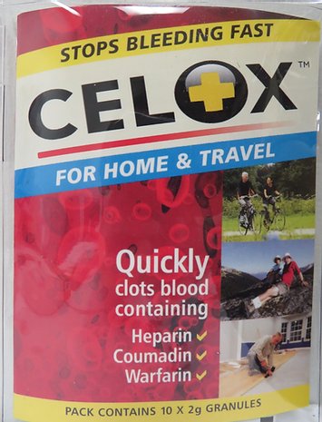 CELOX Home First Aid Temporary Traumatic Wound Treatment 2g, 10-Pack