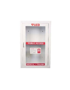 COMBINATION ALARMED WALL CABINET FOR AED AND COMPREHENSIVE OR MOBILE RESCUE SYSTEM