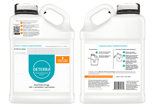 DETERRA DRUG DEACTIVATION MULTI-PURPOSE 1.0 GALLON CONTAINER - 7049-CASE - 4 pcs