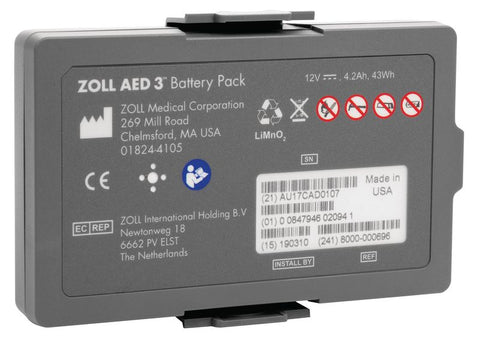 ZOLL® AED 3 Non-Rechargeable Lithium Battery - 8000-000696